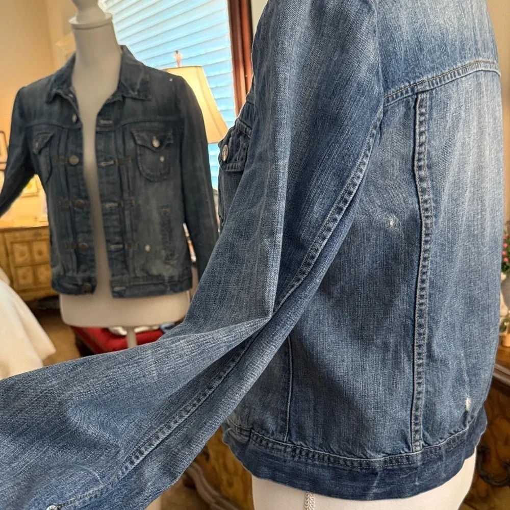 J. Crew Distressed Denim Jacket